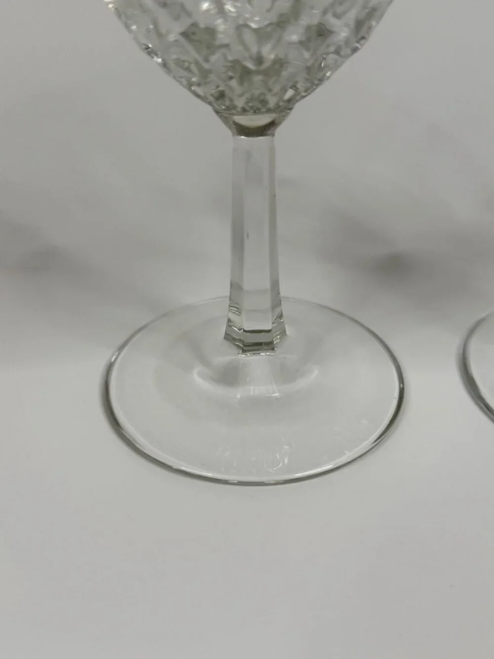 Vintage Cristal d'Arques Durand Diamante Wine Glass, 5.75